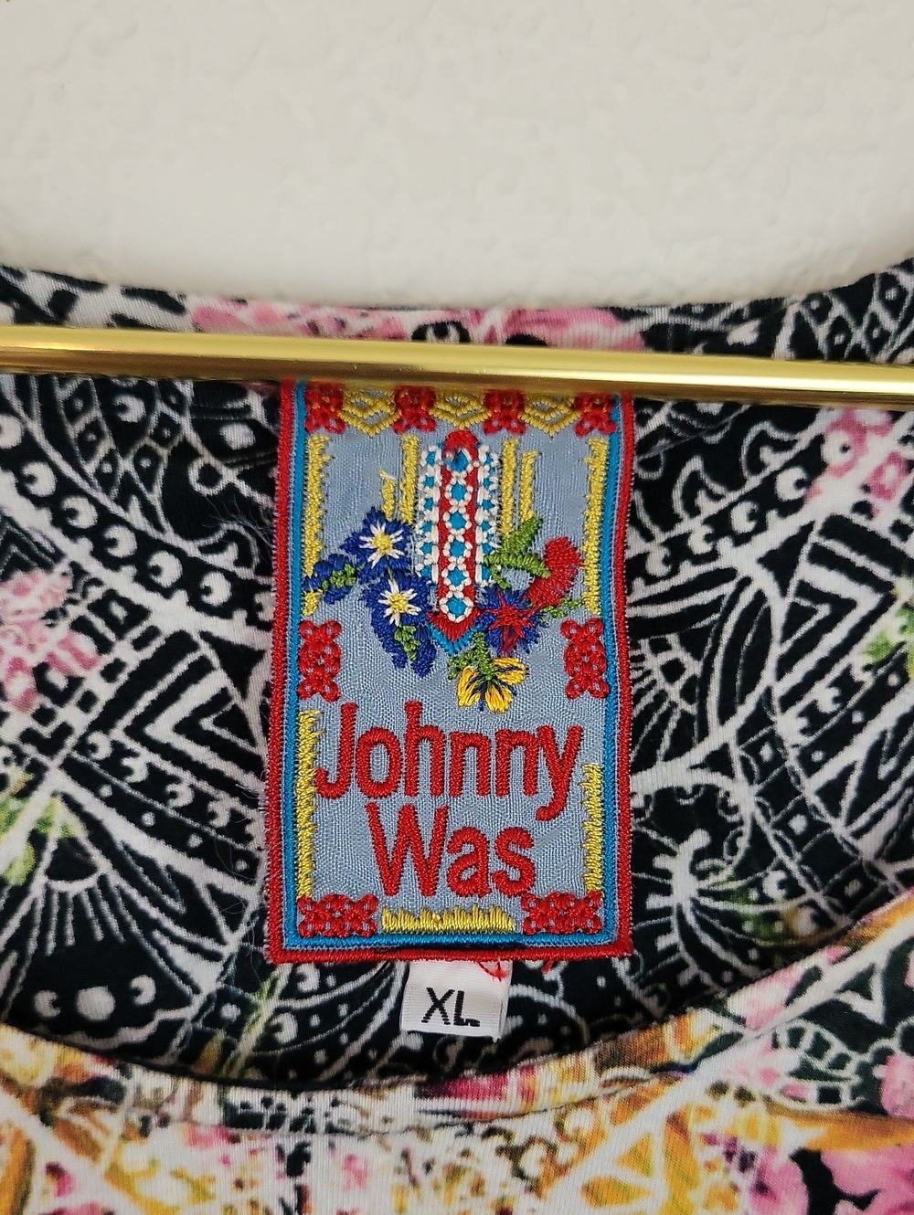 Johnny Was Scoop Neck Floral Kaleidoscope Tunic Dress Size XL - Picture 2 of 8